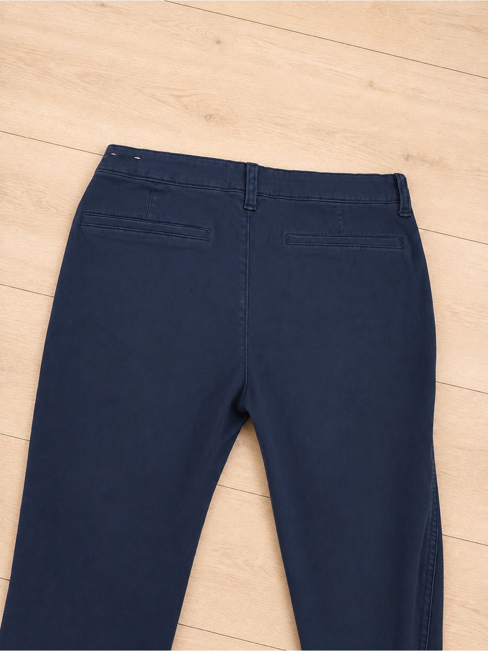 Abercrombie Kids Navy Chino Pants Size 15/16 Straight Leg Uniform Preppy - Picture 2 of 4